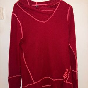 Fox Red Textured Hoodie
